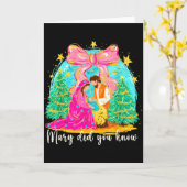 Mary Kende Jij De Christelijke Kerststal Kerstmis Kaart (Gele Bloem)