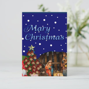 Mary Kerstmis Bedankkaart