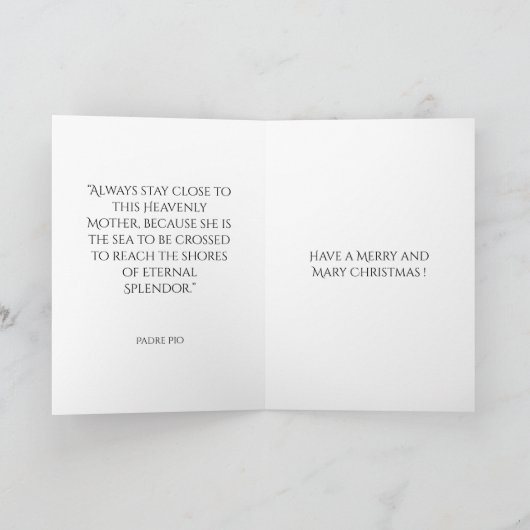 Mary Kerstmis Feestdagen Kaart (Binnen)