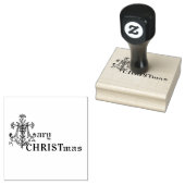 MARY KERSTMIS Marian Cross Religieus Katholiek Rubberstempel (Gestempeld)