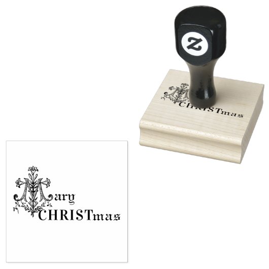MARY KERSTMIS Marian Cross Religieus Katholiek Rubberstempel (Gestempeld)