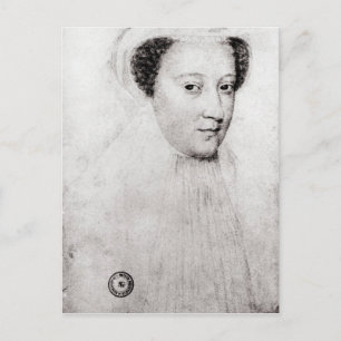 Mary, koningin der Schotten in witte rouw, 1560 Briefkaart