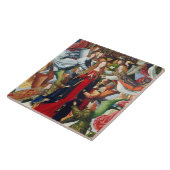 Mary, koningin van de hemel, c. 1485-1500 tegeltje (Zijkant)