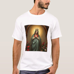 Mary Koningin van de Hemel katholieke heren t-shir T-shirt