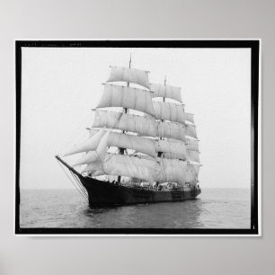 Mary L. Cushing Zeilschip 1899 Poster