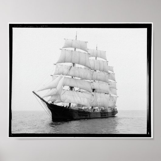 Mary L. Cushing Zeilschip 1899 Poster (Voorkant)