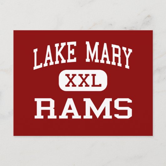 Mary Lake - Rams - High School - Lake Mary Florida Briefkaart (Voorkant)