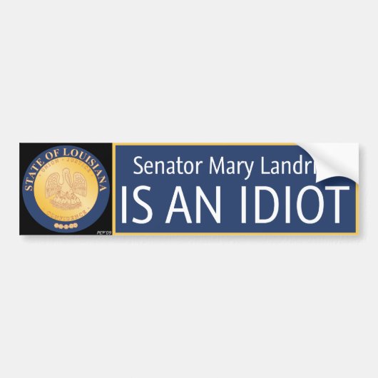 Mary Landrieu Bumpersticker (Voorkant)