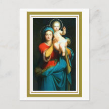 Mary Lifting Jesus Devotional Briefkaart