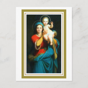Mary Lifting Jesus Devotional Briefkaart