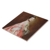 Mary Little, Later Lady Carr (olie op doek) Tegeltje (Zijkant)