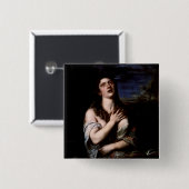 Mary Magdalene, c.1561 Vierkante Button 5,1 Cm (Voorkant /achterkant)