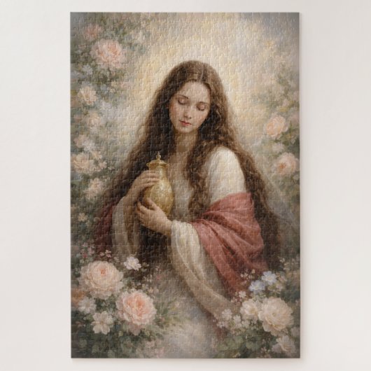 Mary Magdalene Classical Peaceful Timeless Pastel Legpuzzel (Verticaal)
