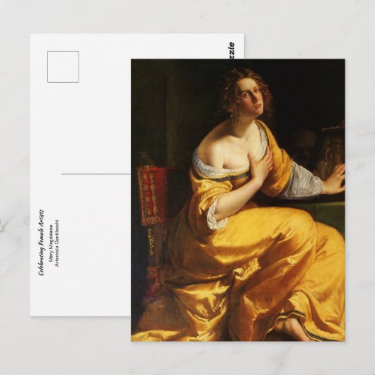 Mary Magdalene door Artemisia Gentileschi Briefkaa Briefkaart (Voorkant / Achterkant)