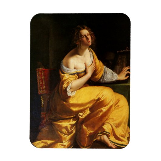 Mary Magdalene (door Artemisia Gentileschi) Magneet (Verticaal)