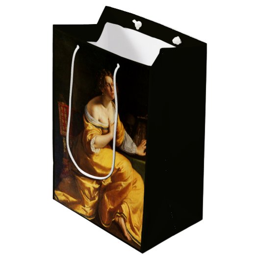 Mary Magdalene (door Artemisia Gentileschi) Medium Cadeauzakje (Voorkant Gekanteld)
