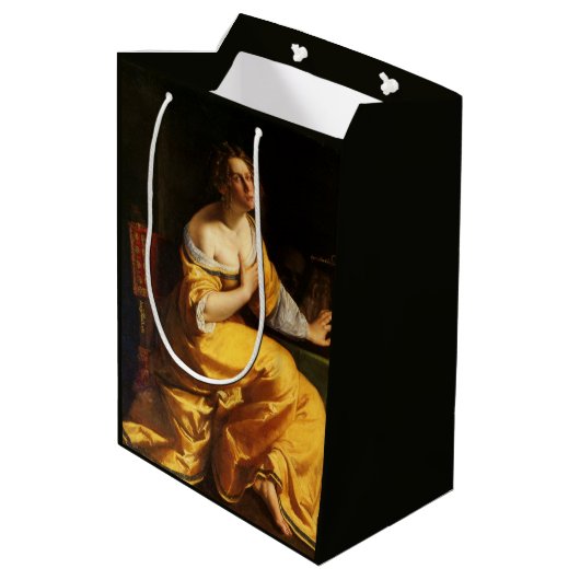 Mary Magdalene (door Artemisia Gentileschi) Medium Cadeauzakje (Achterkant Gekanteld)