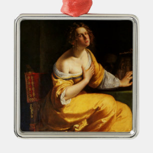 Mary Magdalene (door Artemisia Gentileschi) Metalen Ornament