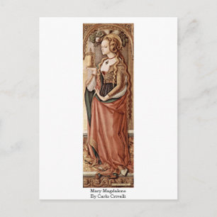 Mary Magdalene. Door Carlo Crivelli Briefkaart