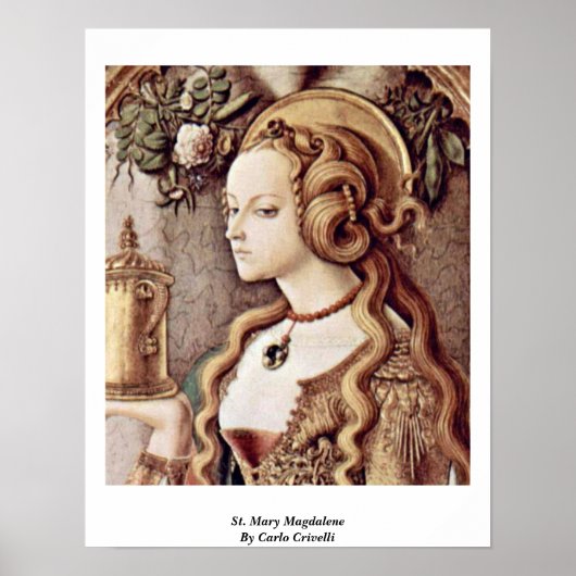 Mary Magdalene door Carlo Crivelli Poster (Voorkant)