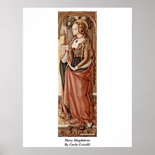 Mary Magdalene. Door Carlo Crivelli Poster (Voorkant)