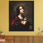 Mary Magdalene door Carlo Dolci Canvas Afdruk (Insitu (Woonkamer))