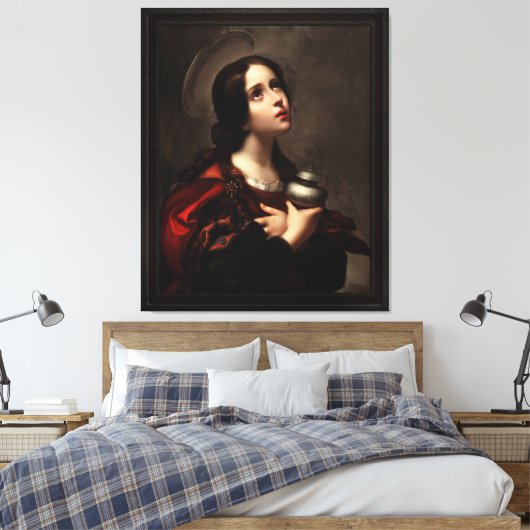 Mary Magdalene door Carlo Dolci Canvas Afdruk (Insitu (Slaapkamer))