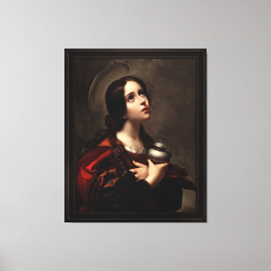 Mary Magdalene door Carlo Dolci Canvas Afdruk (Voorkant)