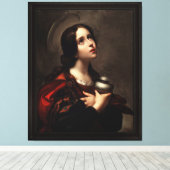 Mary Magdalene door Carlo Dolci Canvas Afdruk (Insitu (Houten vloer))