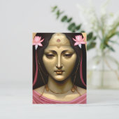 Mary Magdalene Gold en Pink Briefkaart (Staand voorkant)