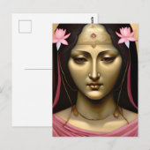 Mary Magdalene Gold en Pink Briefkaart (Voorkant / Achterkant)