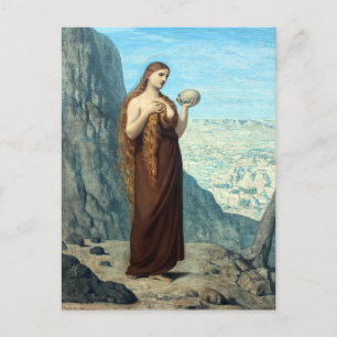 Mary Magdalene in de woestijn door Puvis de Chavan Briefkaart