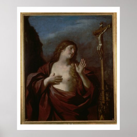 Mary Magdalene in Penitence (olie op canvas) 2 Poster (Voorkant)