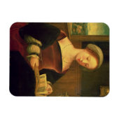 Mary Magdalene Reading (olie op het paneel) Magneet (Horizontaal)