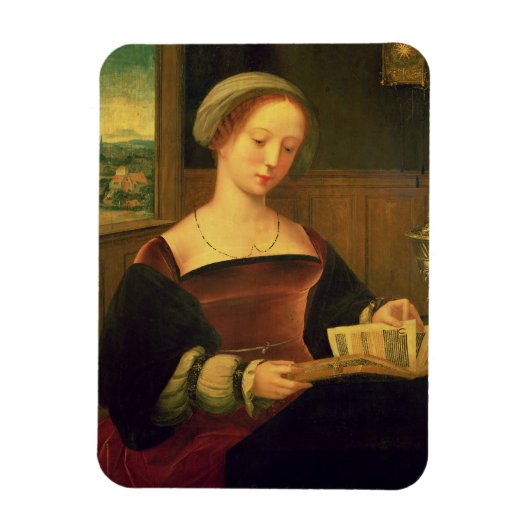 Mary Magdalene Reading (olie op het paneel) Magneet (Verticaal)