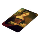 Mary Magdalene Reading (olie op het paneel) Magneet (Linkerzijde)