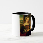 Mary Magdalene Reading (olie op het paneel) Mok (Voorkant rechts)