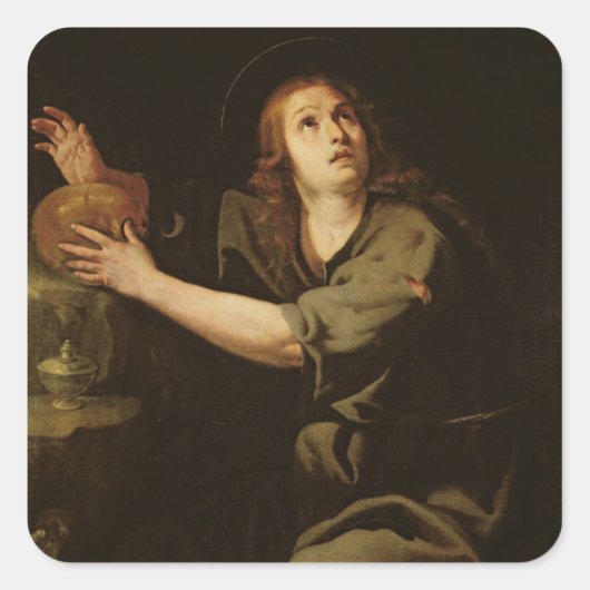 Mary Magdalene Vierkante Sticker (Voorkant)