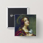 MARY MAGDELENE VIERKANTE BUTTON 5,1 CM (Voorkant /achterkant)