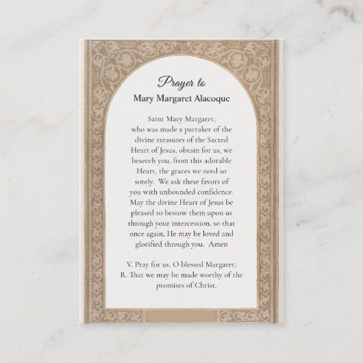 Mary Margaret Alacoque Rooms-Katholieke Kaart Plaatskaartje (Achterkant)