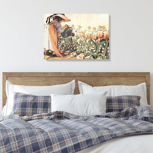 Mary, Mary, Quite Contrary Nursery Rhyme Canvas Afdruk (Insitu (Slaapkamer))