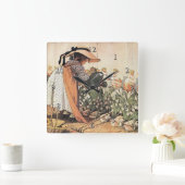 Mary, Mary, Quite Contrary Nursery Rhyme Vierkante Klok (Huis)