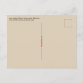 Mary, Mater Dolorosa & Jesus, Ecce Homo Briefkaart (Achterkant)