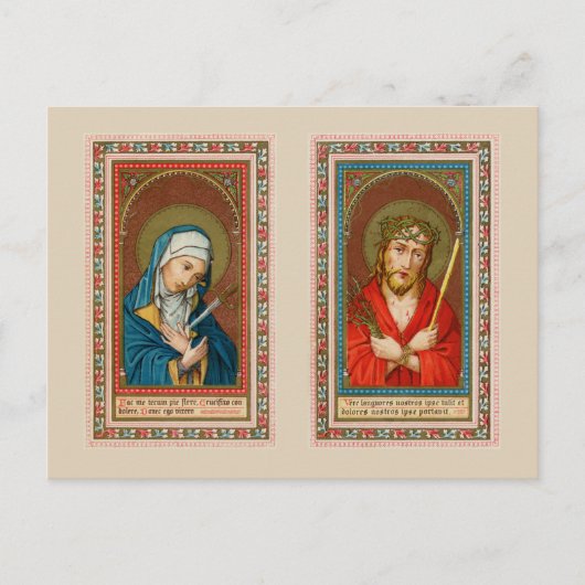 Mary, Mater Dolorosa & Jesus, Ecce Homo Briefkaart (Voorkant)