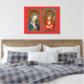 Mary, Mater Dolorosa & Jesus, Ecce Homo Canvas Afdruk (Insitu (Slaapkamer))