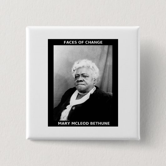Mary McLeod Bethune Vierkante Button 5,1 Cm (Voorkant)