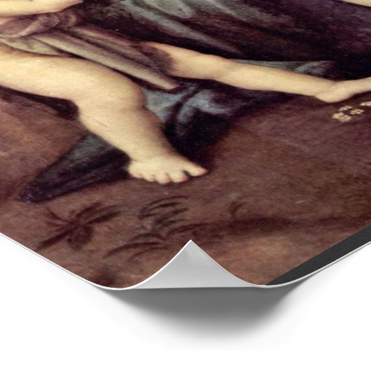 Mary Met Christus Kind en John De Baptist, Poster (Hoek)