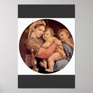 Mary Met Christus Kind en John De Baptist Tondo Poster