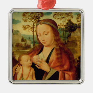 Mary met het Christelijke Kind, begin 16e eeuw Metalen Ornament