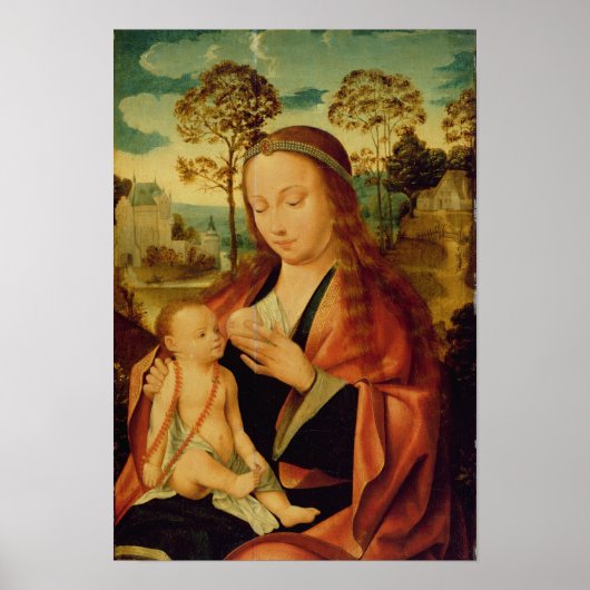 Mary met het Christelijke Kind, begin 16e eeuw Poster (Voorkant)